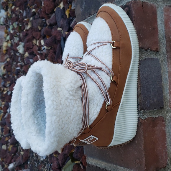 London Fog Womens Chelsea Faux Fur Platform Ankle Boots Size 6 Comfort Winter - Picture 3 of 16